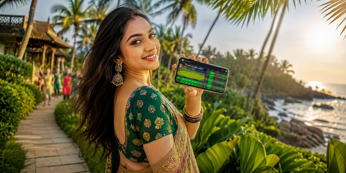 গাজীপুরে চা বাগানের পটভূমিতে মোবাইলে বেটিং করছেন একজন ব্যবহারকারী